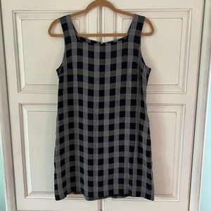 DKNY Sleeveless Plaid Pattern Dress